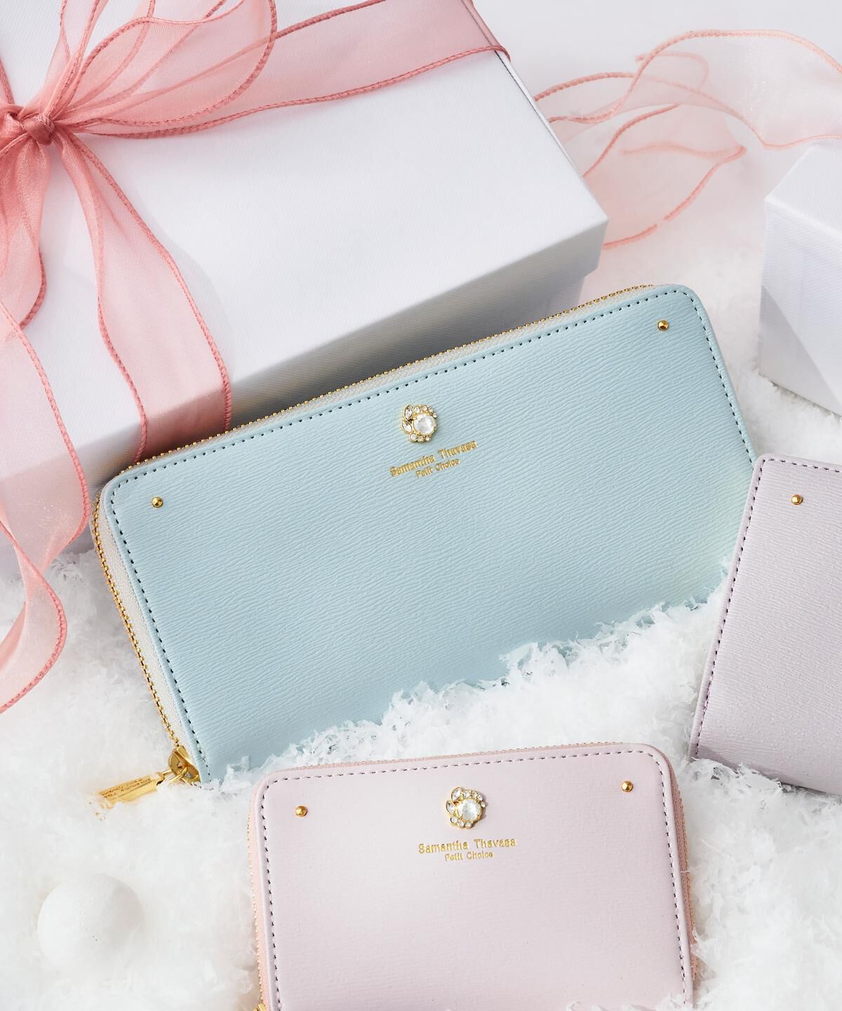 Samantha Thavasa Petit Choice「ビジュー 長財布」|財布|ミント