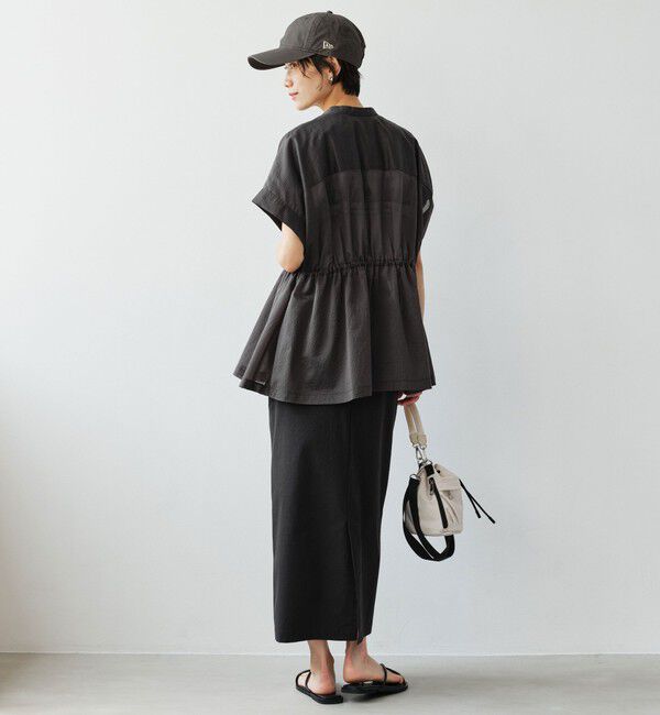 UNITED ARROWS green label relaxing「【結論シリーズ】ギャザーハイウエストブラウス［size SHORTあり］」|シャツ・ブラウス|