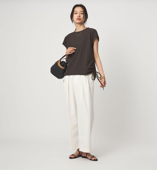 UNITED ARROWS green label relaxing「サイド ドロスト ノースリーブ カットソー」|Tシャツ・カットソー|