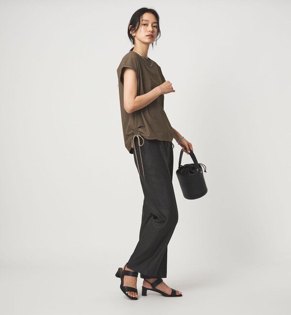 UNITED ARROWS green label relaxing「サイド ドロスト ノースリーブ カットソー」|Tシャツ・カットソー|