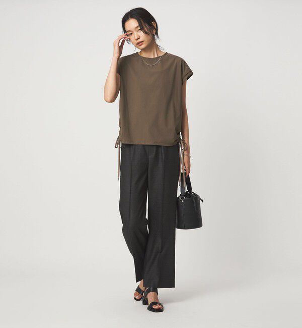 UNITED ARROWS green label relaxing「サイド ドロスト ノースリーブ カットソー」|Tシャツ・カットソー|