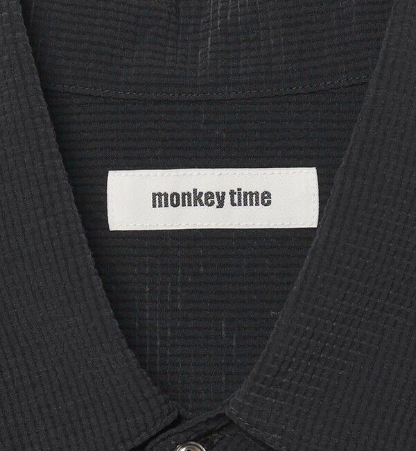 MONKEY TIME「シアー グリッド シャツ」|シャツ・ブラウス|
