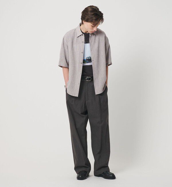 BEAUTY&YOUTH UNITED ARROWS「ツイスト リネンブレンド レギュラーカラー シャツ FORM型」|シャツ・ブラウス|