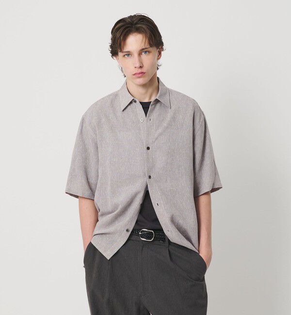 BEAUTY&YOUTH UNITED ARROWS「ツイスト リネンブレンド レギュラーカラー シャツ FORM型」|シャツ・ブラウス|