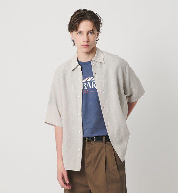 BEAUTY&YOUTH UNITED ARROWS「ツイスト リネンブレンド レギュラーカラー シャツ FORM型」|シャツ・ブラウス|NATURAL