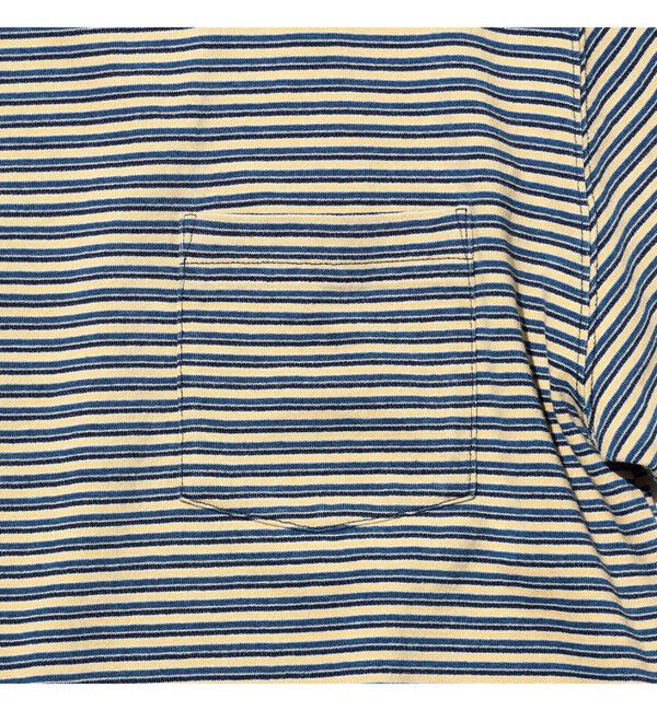 BEAMS PLUS「Pocket Tee Indigo Stripe」|Tシャツ・カットソー|