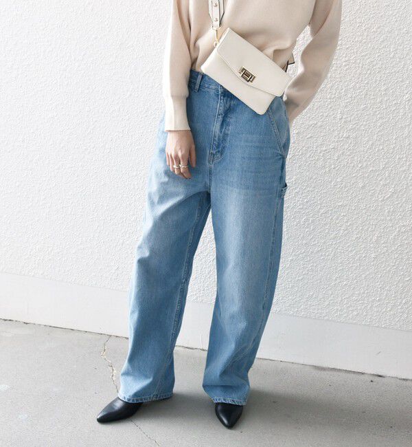 SHIPS any「SHIPS any:〈洗濯機可能〉コクーンペインター デニムパンツ［SHIPS any DENIM］」|デニム|ライトブルー