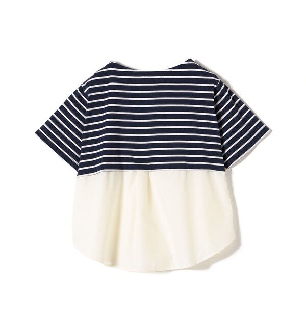 SHIPS Colors 「SHIPS Colors:シャツ レイヤードライク ボーダー リンク TEE」|Tシャツ・カットソー|