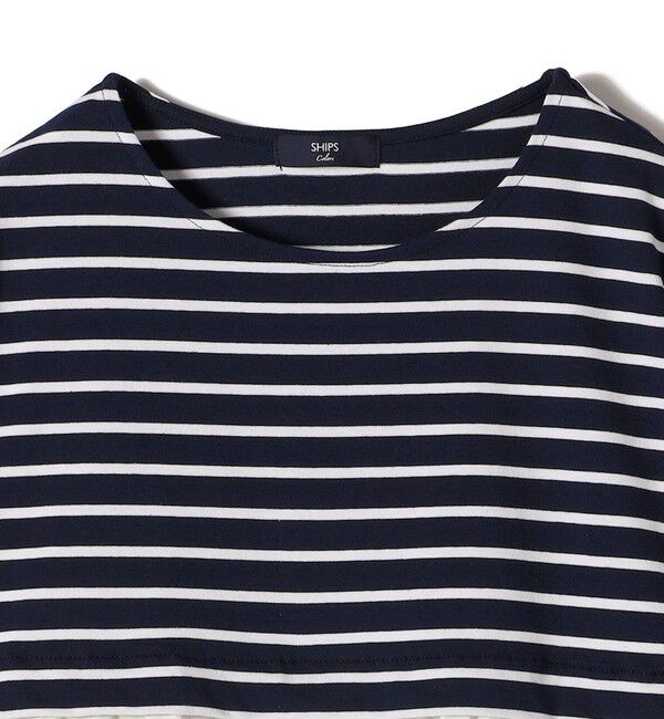 SHIPS Colors 「SHIPS Colors:シャツ レイヤードライク ボーダー リンク TEE」|Tシャツ・カットソー|