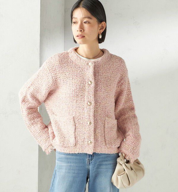 美品　ニットジャケット 手洗い可能〉ミックスカラー ニット ジャケット（SHIPS for women