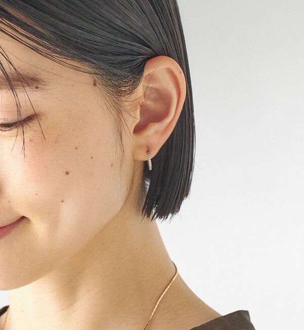 SHIPS for women「ステンレス ジルコニア ミニ フープ ピアス」|ピアス|