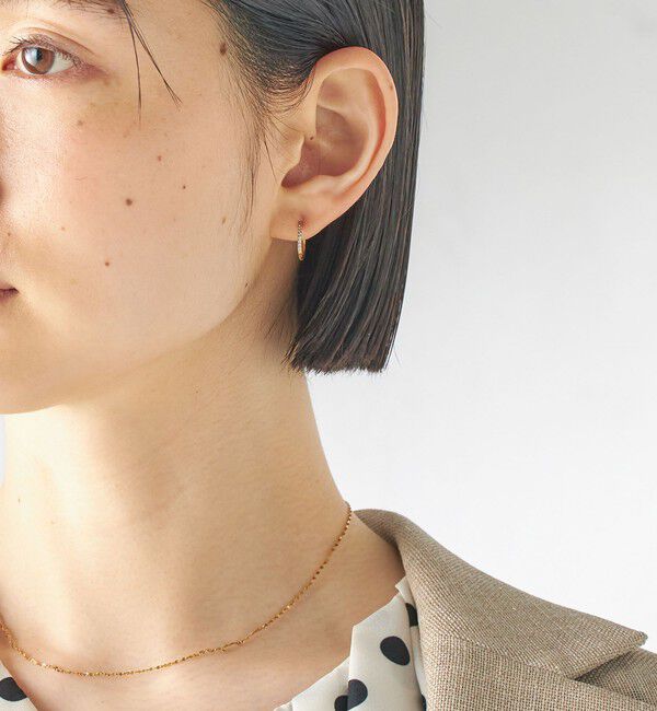 SHIPS for women「ステンレス ジルコニア ミニ フープ ピアス」|ピアス|