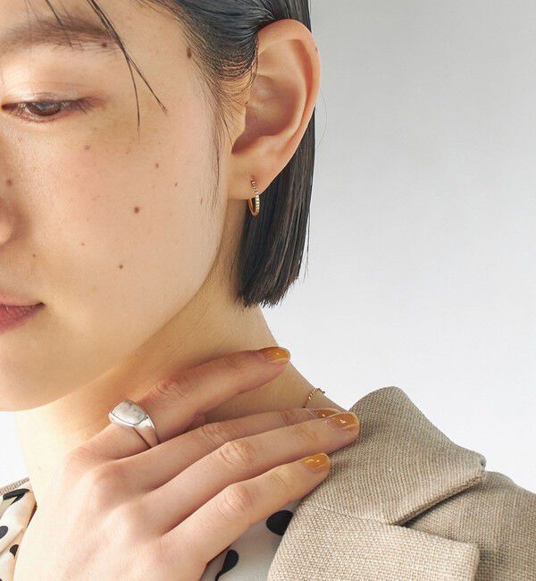 SHIPS for women「ステンレス ジルコニア ミニ フープ ピアス」|ピアス|