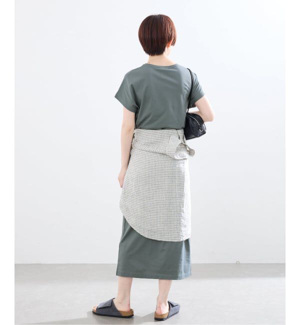 IENA「ATON/エイトン SUVIN 60/2 CAP SLEEVE DRESS ワンピース」|ワンピース|