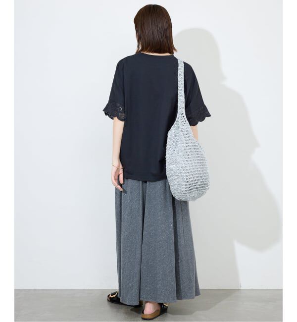 SLOBE IENA「《WEB限定/追加2予約》レースコンビニュアンスプルオーバー」|Tシャツ・カットソー|
