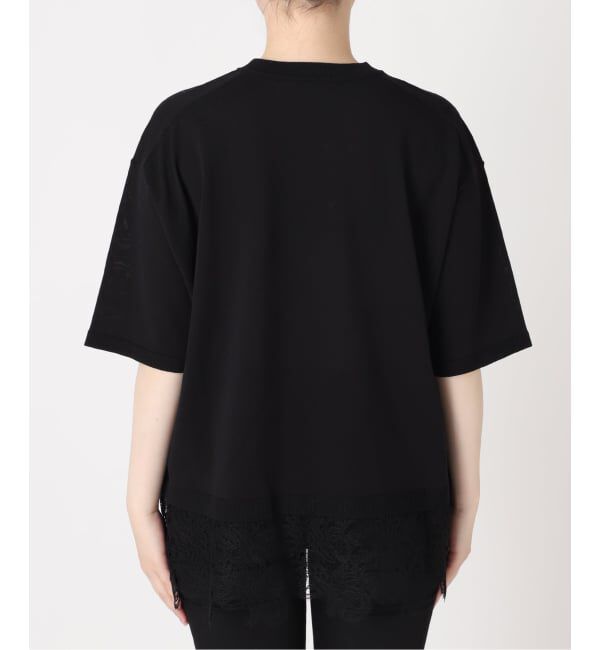 JOURNAL STANDARD「【洗える/接触冷感】WASHABLE COOL レースヘム ハーフスリーブ プルオーバー」|ニット・セーター|