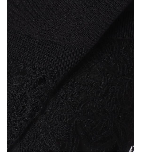 JOURNAL STANDARD「【洗える/接触冷感】WASHABLE COOL レースヘム ハーフスリーブ プルオーバー」|ニット・セーター|