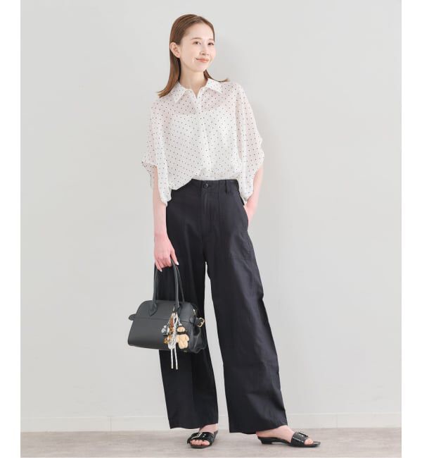 U by SPICK&SPAN「《WEB限定 / 追加2》衿つきドットブラウス」|シャツ・ブラウス|