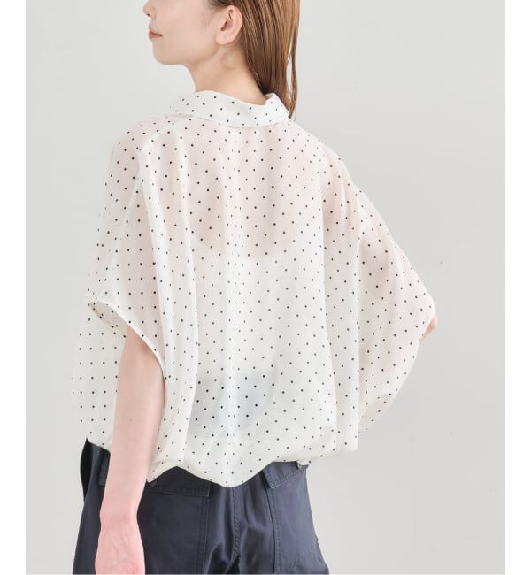 U by SPICK&SPAN「《WEB限定 / 追加2》衿つきドットブラウス」|シャツ・ブラウス|