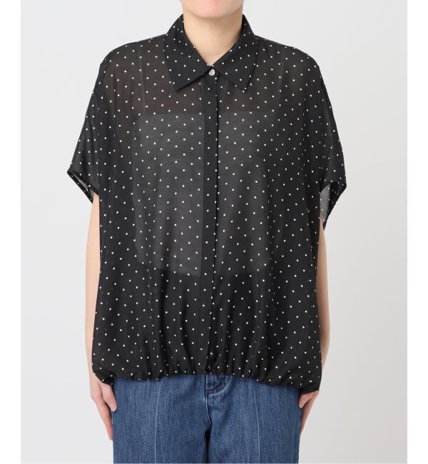 U by SPICK&SPAN「《WEB限定 / 追加2》衿つきドットブラウス」|シャツ・ブラウス|