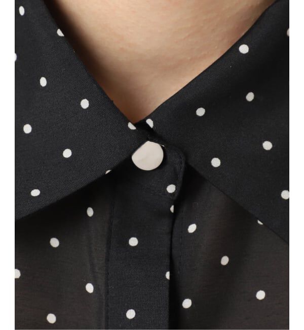 U by SPICK&SPAN「《WEB限定 / 追加2》衿つきドットブラウス」|シャツ・ブラウス|