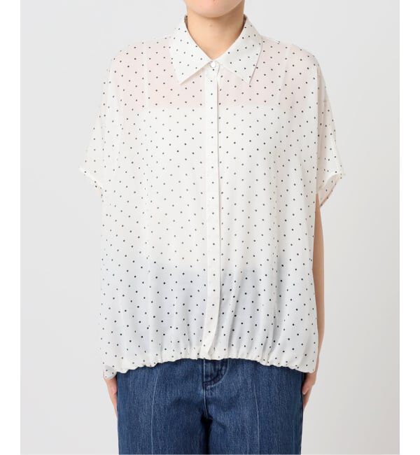 U by SPICK&SPAN「《WEB限定 / 追加2》衿つきドットブラウス」|シャツ・ブラウス|