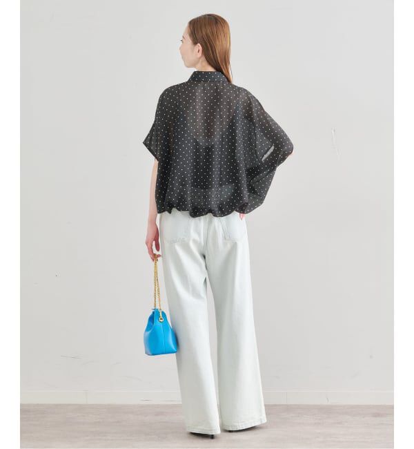 U by SPICK&SPAN「《WEB限定 / 追加2》衿つきドットブラウス」|シャツ・ブラウス|