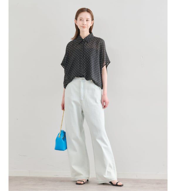 U by SPICK&SPAN「《WEB限定 / 追加2》衿つきドットブラウス」|シャツ・ブラウス|