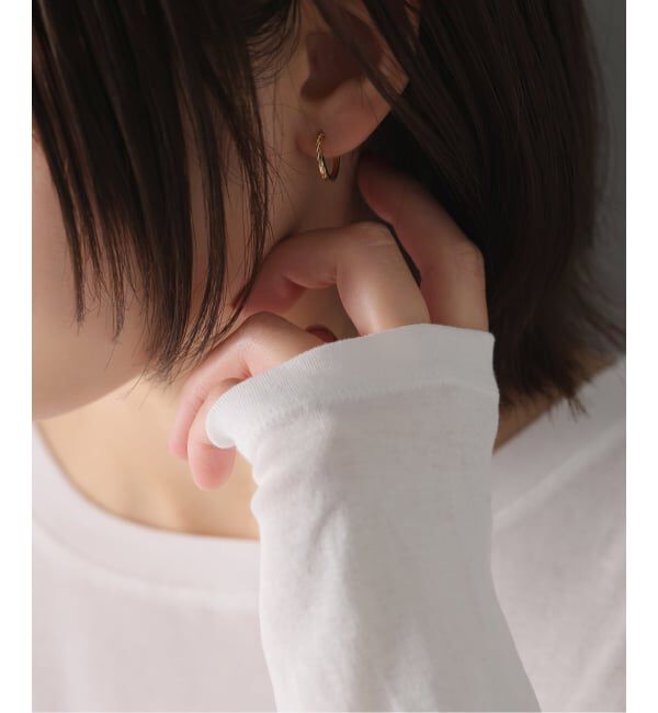 Lilas by Spick&Span「《WEB限定予約》スクリューフープピアスS K18（両耳）」|ピアス|