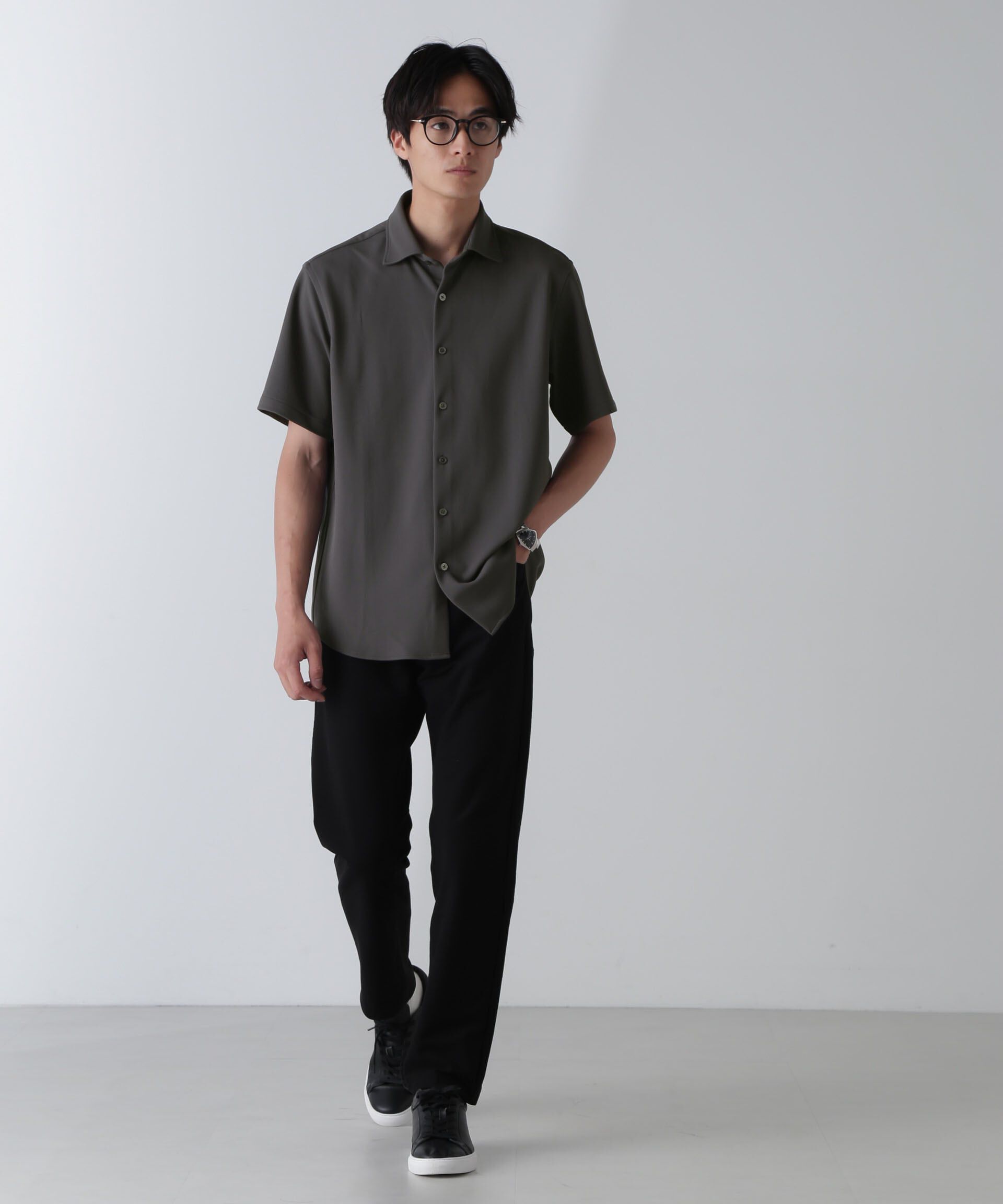 nano･universe「｢N SHIRTS｣AQUA RHYTHM(R)鹿の子シャツ 半袖」|シャツ・ブラウス|
