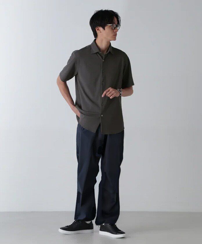 nano･universe「｢N SHIRTS｣AQUA RHYTHM(R)鹿の子シャツ 半袖」|シャツ・ブラウス|