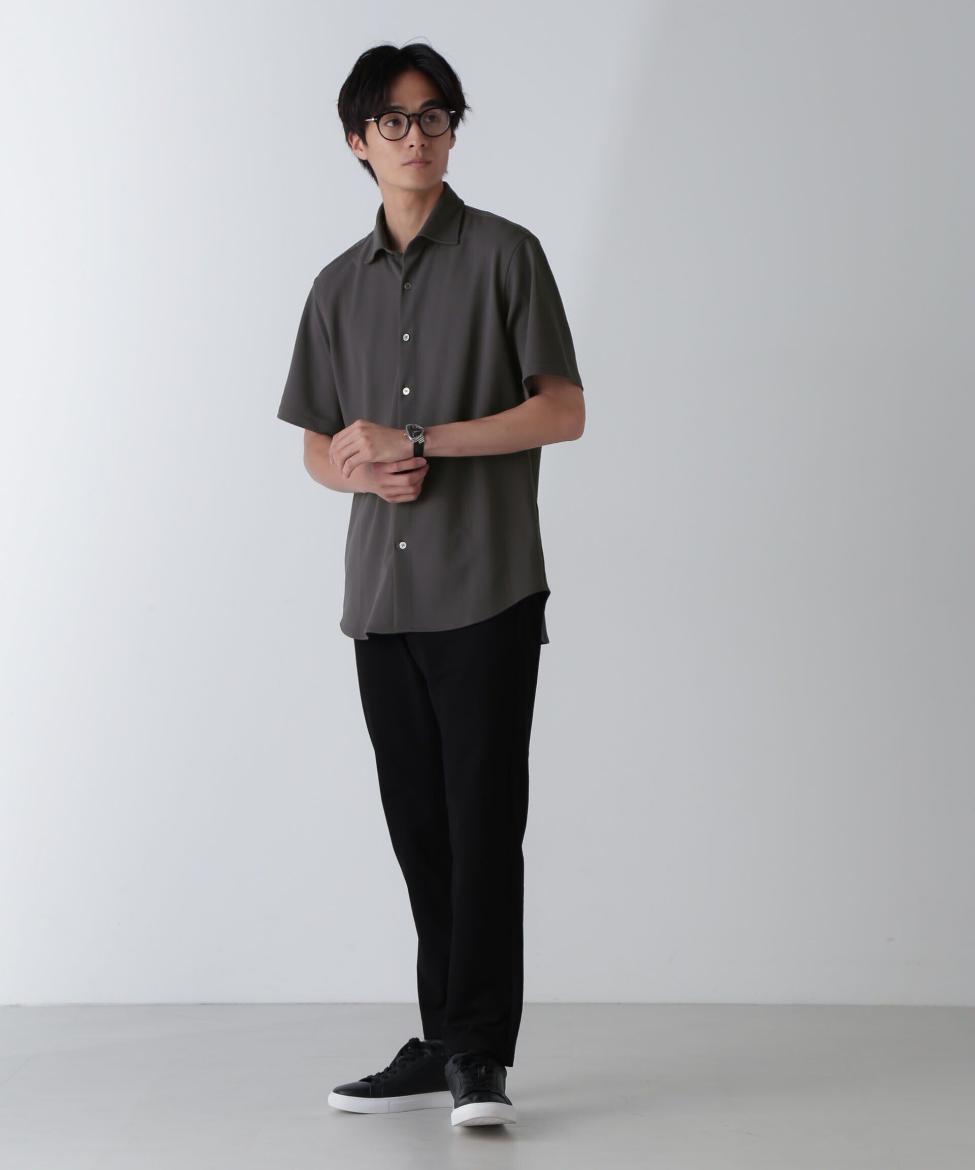 nano･universe「｢N SHIRTS｣AQUA RHYTHM(R)鹿の子シャツ 半袖」|シャツ・ブラウス|