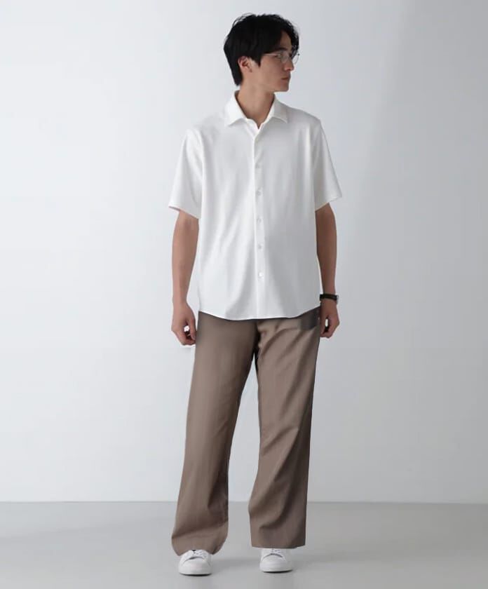 nano･universe「｢N SHIRTS｣AQUA RHYTHM(R)鹿の子シャツ 半袖」|シャツ・ブラウス|