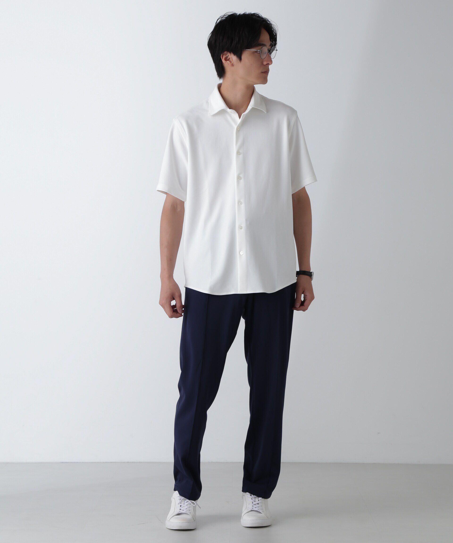 nano･universe「｢N SHIRTS｣AQUA RHYTHM(R)鹿の子シャツ 半袖」|シャツ・ブラウス|