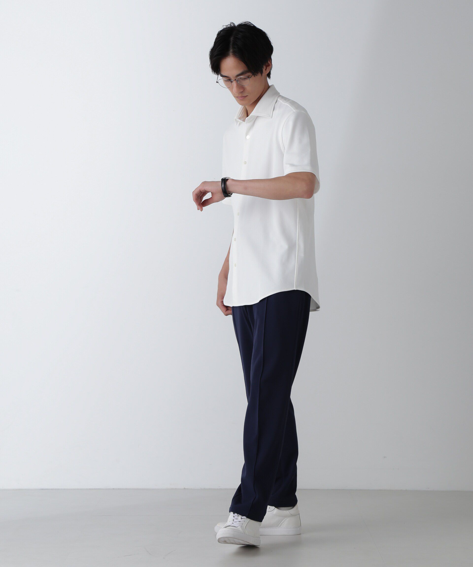 nano･universe「｢N SHIRTS｣AQUA RHYTHM(R)鹿の子シャツ 半袖」|シャツ・ブラウス|