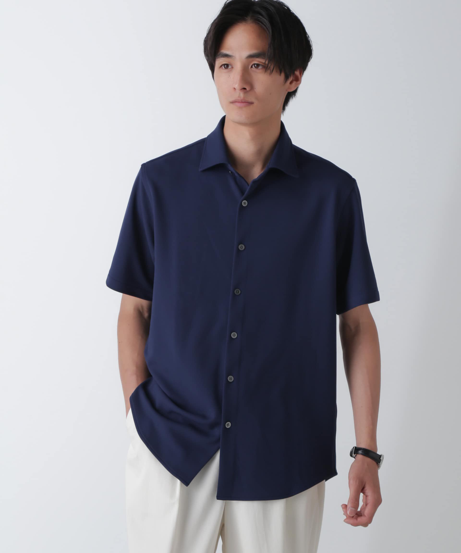 nano･universe「｢N SHIRTS｣AQUA RHYTHM(R)鹿の子シャツ 半袖」|シャツ・ブラウス|