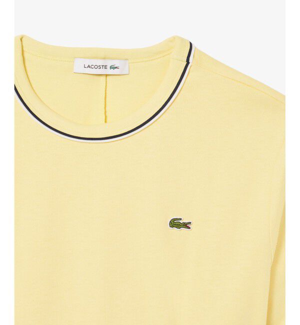 LACOSTE「配色ラインドリブTシャツドレス ワンピース」|ワンピース|