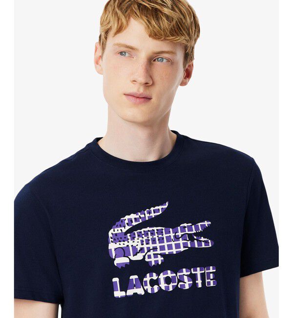 LACOSTE「『ダニール・メドベージェフ』ラケットレイヤードグラフィックプリントTシャツ」|Tシャツ・カットソー|