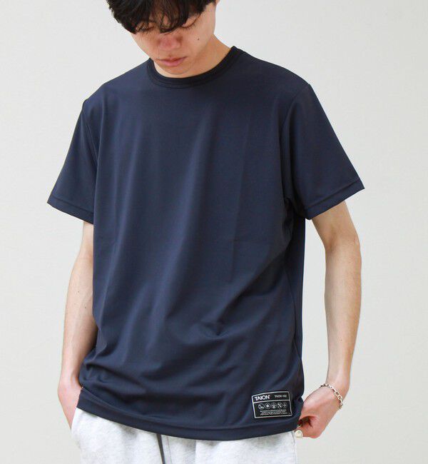 GLOSTER「【TAION / タイオン】ベーシックスポーツ UV 高反発ストレッチ カットソー」|Tシャツ・カットソー|ダークネイビー