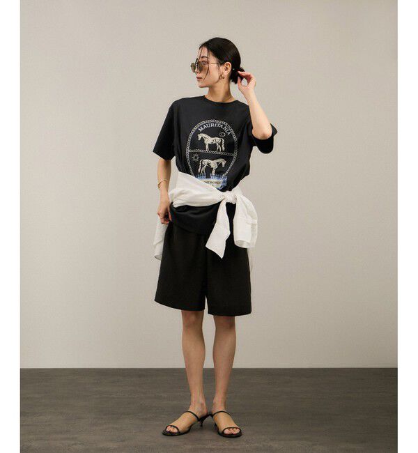 SALON adam et rope'「Over the Border グラフィックプリントTEE / レタリングTシャツ［洗える］」|Tシャツ・カットソー|
