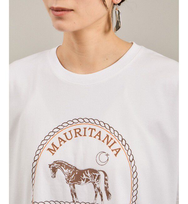 SALON adam et rope'「Over the Border グラフィックプリントTEE / レタリングTシャツ［洗える］」|Tシャツ・カットソー|