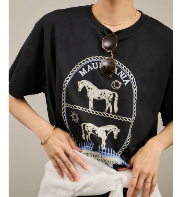 SALON adam et rope'「Over the Border グラフィックプリントTEE / レタリングTシャツ［洗える］」|Tシャツ・カットソー|