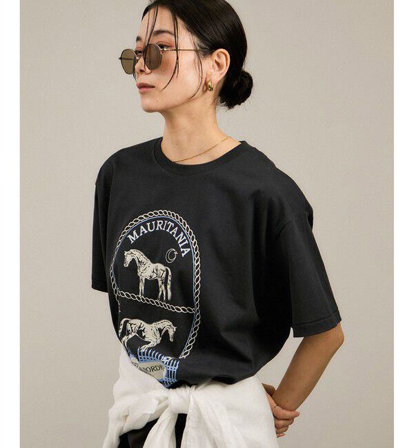 SALON adam et rope'「Over the Border グラフィックプリントTEE / レタリングTシャツ［洗える］」|Tシャツ・カットソー|