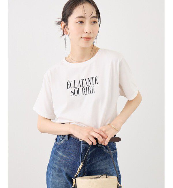 Rope&rsquo;Picnic「RENUロゴ＆フォトアソートプリントTシャツ/UVカット・接触冷感・イージーケア」|Tシャツ・カットソー|