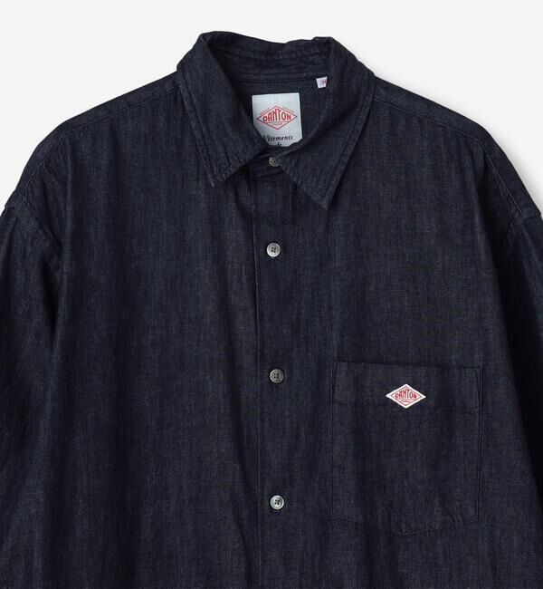 DANTON「DANTON | デニムダンガリー レギュラーカラーシャツワンピース WOMEN」|ワンピース|