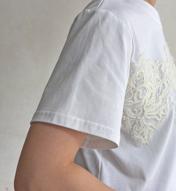  「レースドッキングTEE」|Tシャツ・カットソー|