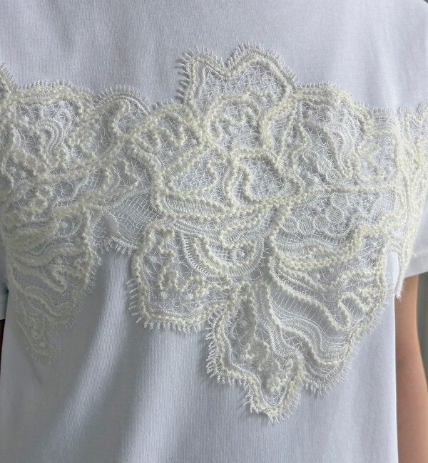  「レースドッキングTEE」|Tシャツ・カットソー|