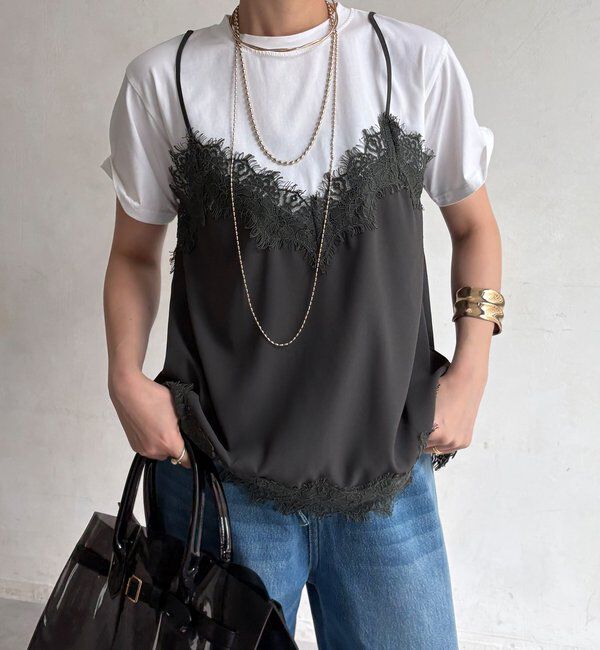  「【WEB限定】キャミドッキングTEE」|Tシャツ・カットソー|