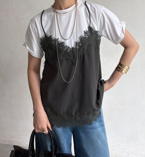  「【WEB限定】キャミドッキングTEE」|Tシャツ・カットソー|
