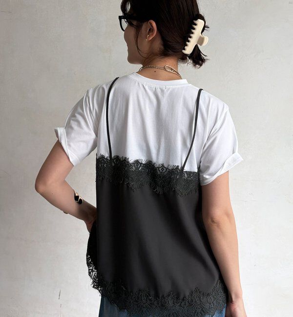  「【WEB限定】キャミドッキングTEE」|Tシャツ・カットソー|
